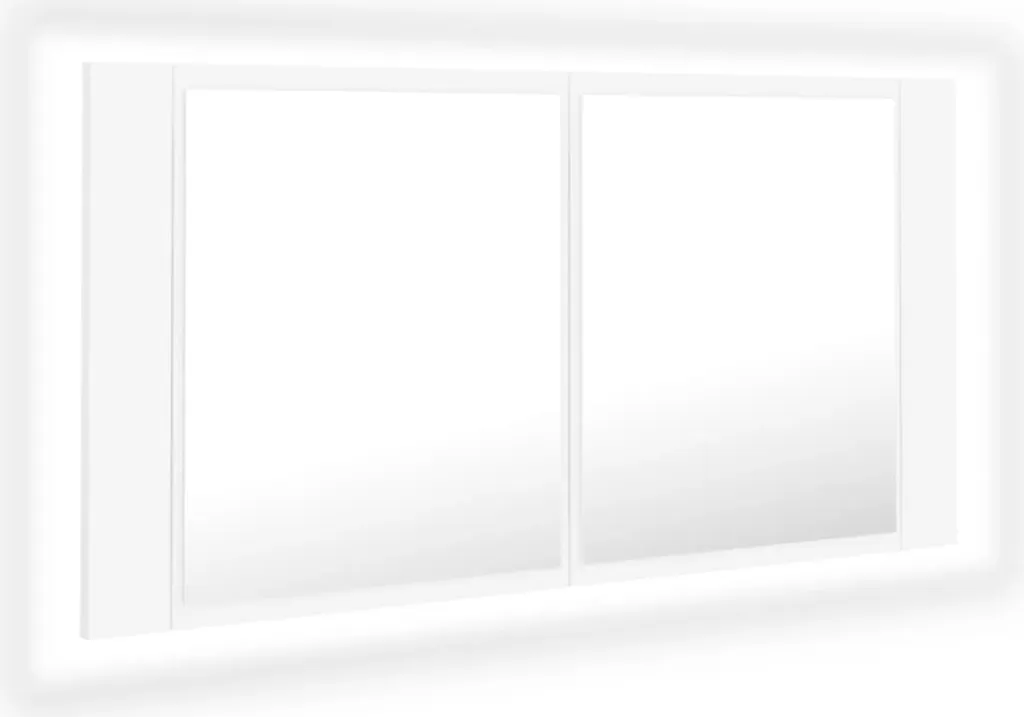 Armadietto Bagno Smart LED RGB SYFAX 90cm Specchio Acrilico USB