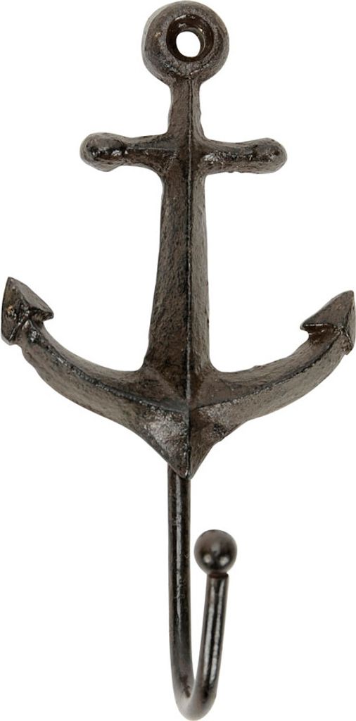 Maritimer Wandhaken Anker Metall Deko für Schlüssel und Handtücher