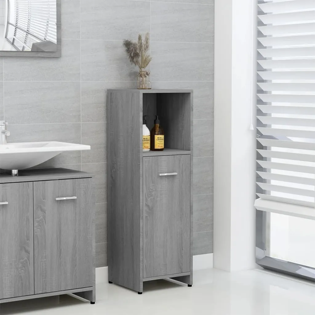 Maison Exclusive - Mobile da bagno grigio Sonoma 30x30x95 cm Materiale ligneo