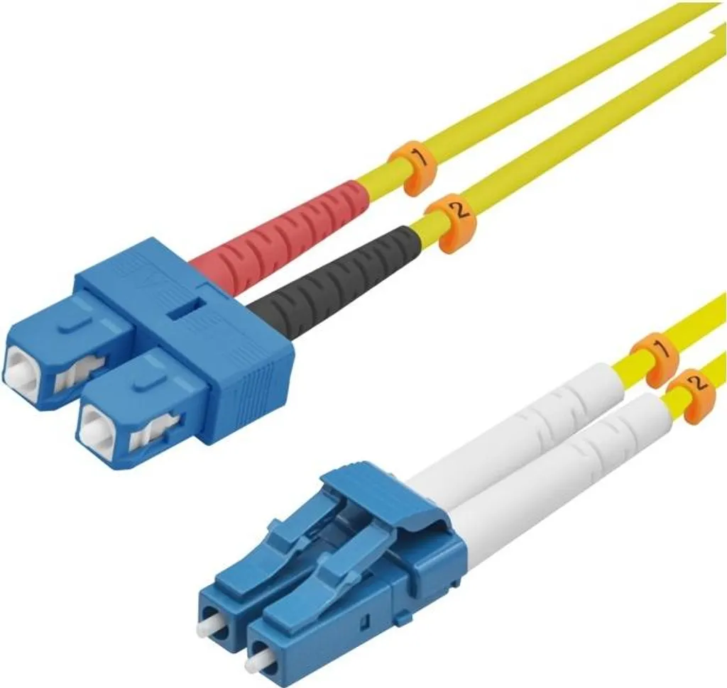 Helos 115804: Fibra Ottica OS2 LC/SC 7,5m per Reti Alta Velocità