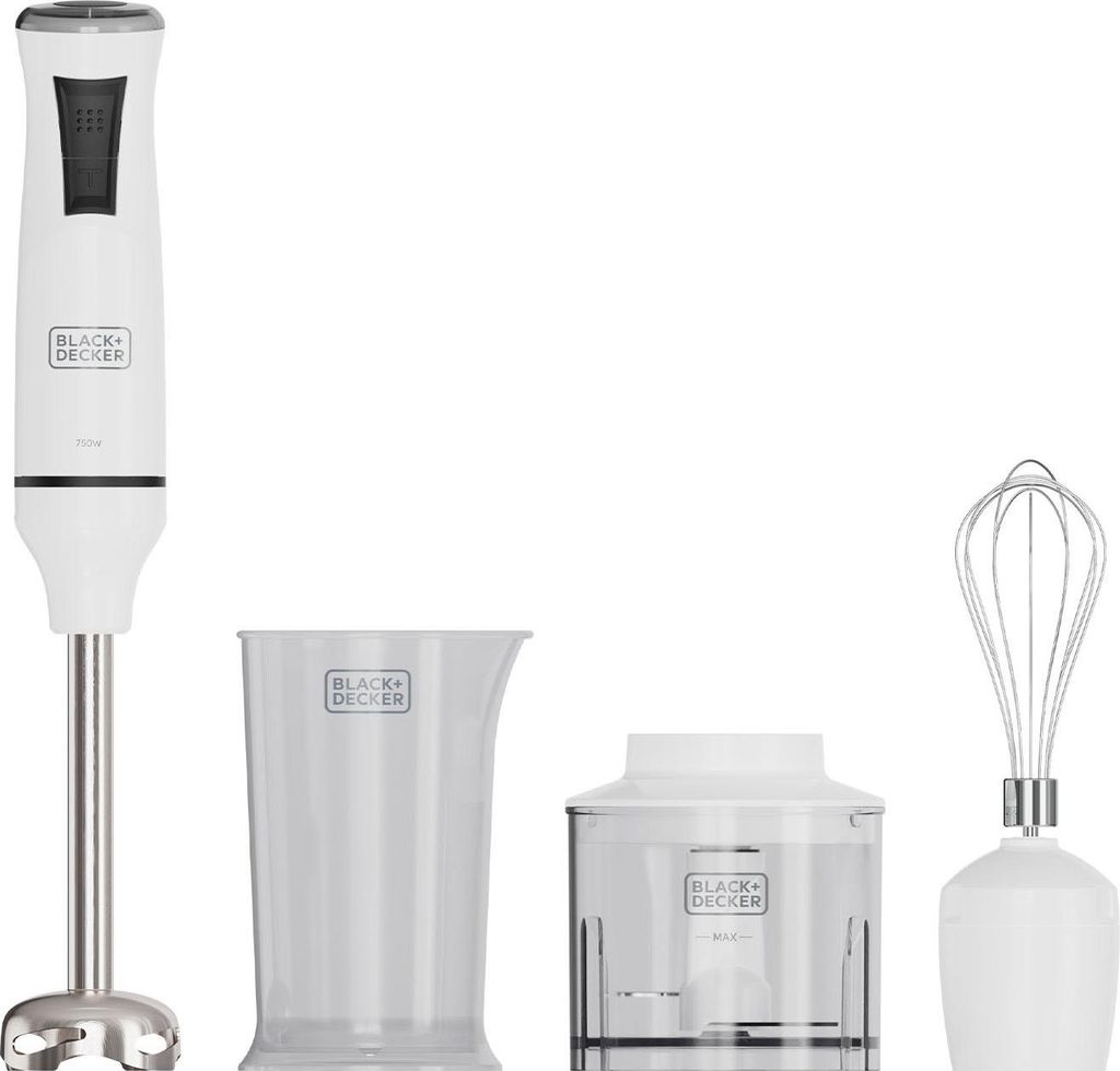 Black & Decker BXHBA750E Stabmixer-Set 750W weiß