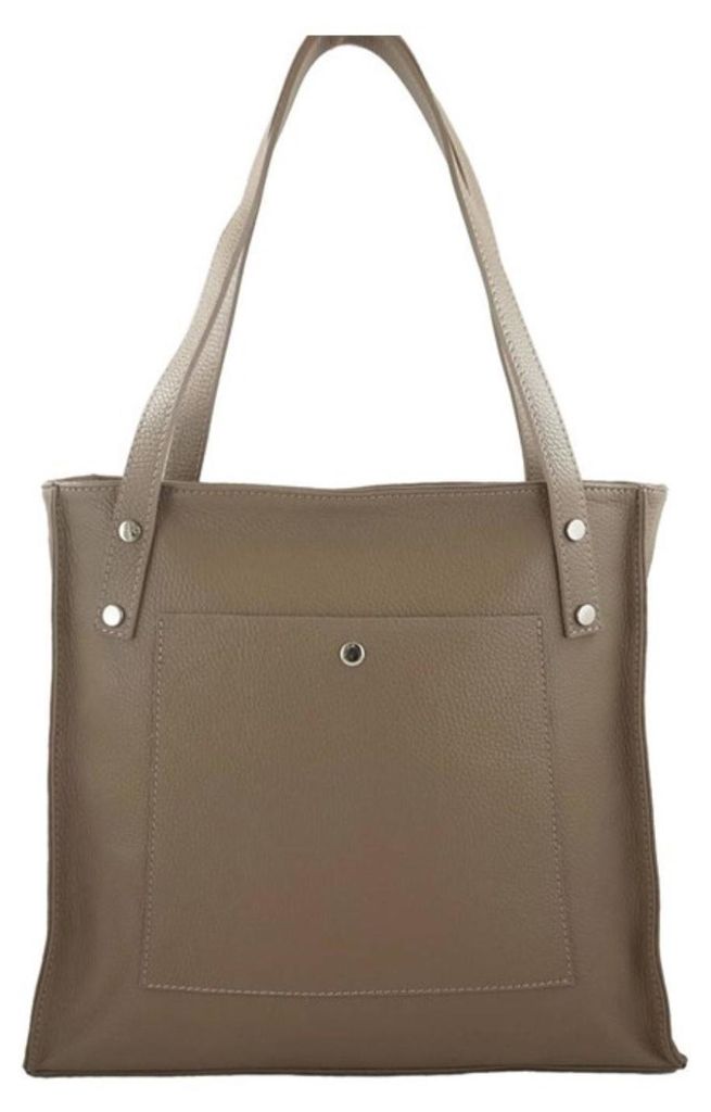 Damen Beutel-Umhängetasche Modell 9149 Naturleder Braun A4-tauglich 33x33x11 cm