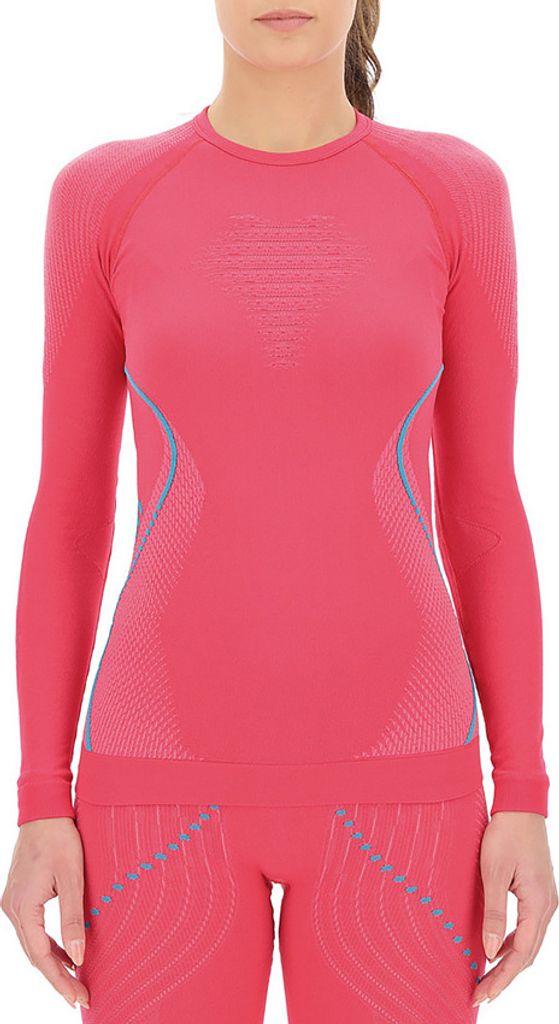 UYN LADY EVOLUTYON UW SHIRT LG_SL. Strawberry/Pink/Atla S/M