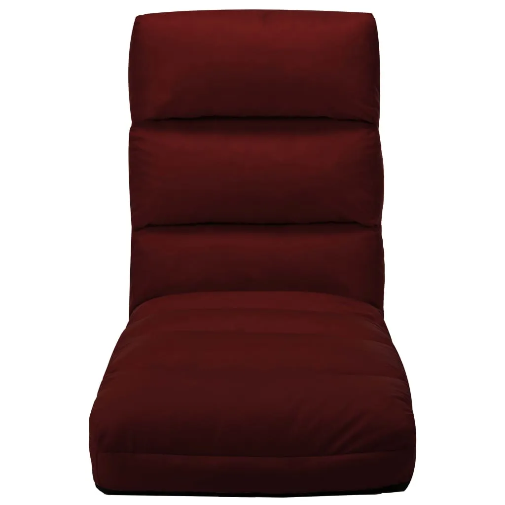 Sedia Pieghevole da Terra vidaXL Similpelle Rosso Vino | Design Moderno