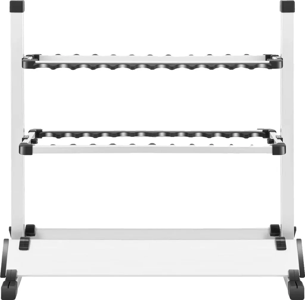Support de rangement vertical pour 24 cannes à pêche en aluminium