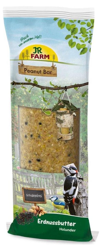 JR Farm Garden Peanut Bar Erdnussbutter Holunder 350 g - 5 Stück