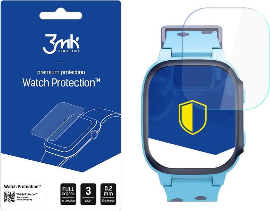 3mk Display Hybridglas Watch Protection für Forever Kids Watch Call Me 2 0,2mm (3 Stück)