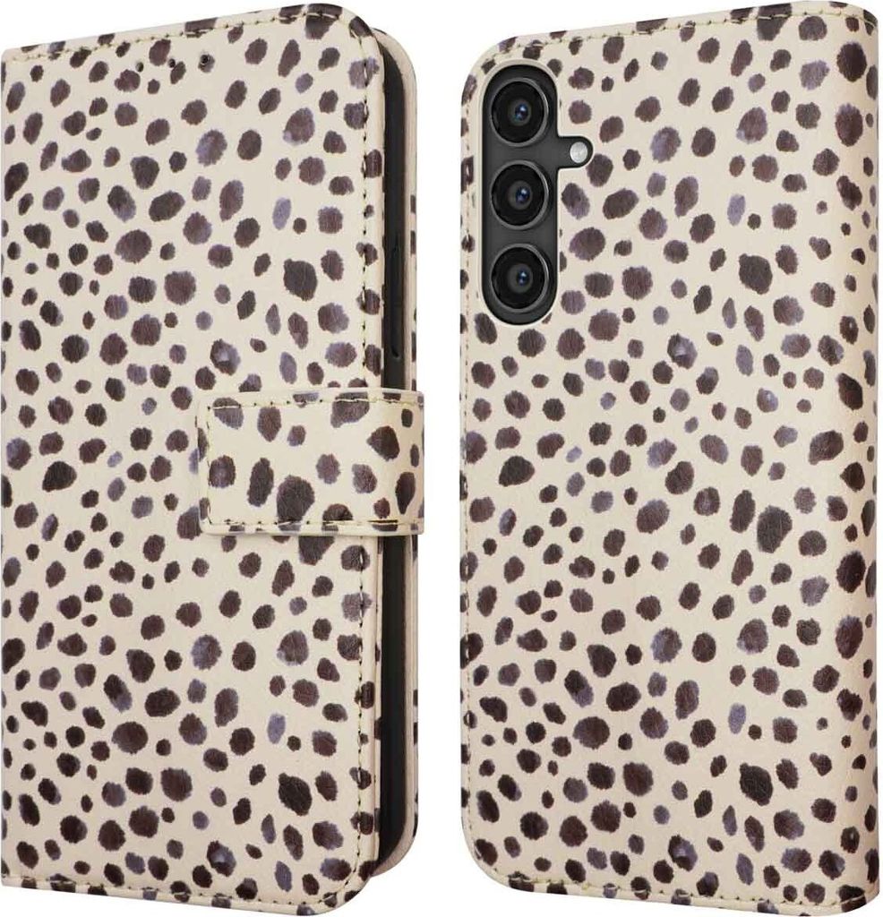 imoshion Design Klapphülle Samsung Galaxy S23 FE - Black And White Dots