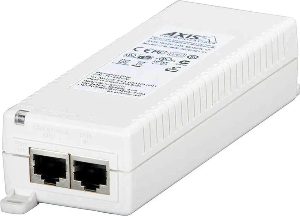Axis T8120 Midspan Gigabit Ethernet 15W - Alimentatore PoE Professionale