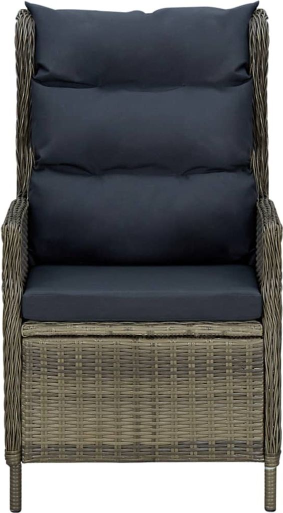 Poltrona da giardino regolabile con cuscini in poly rattan Immagine del prodotto 