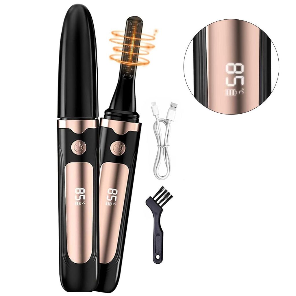 Wimpernzange mit Heizfunktion, 4 Temperaturmodi, USB-C Ladeanschluss, geeignet für alle Wimpernarten, für langanhaltendes Wimpernstyling