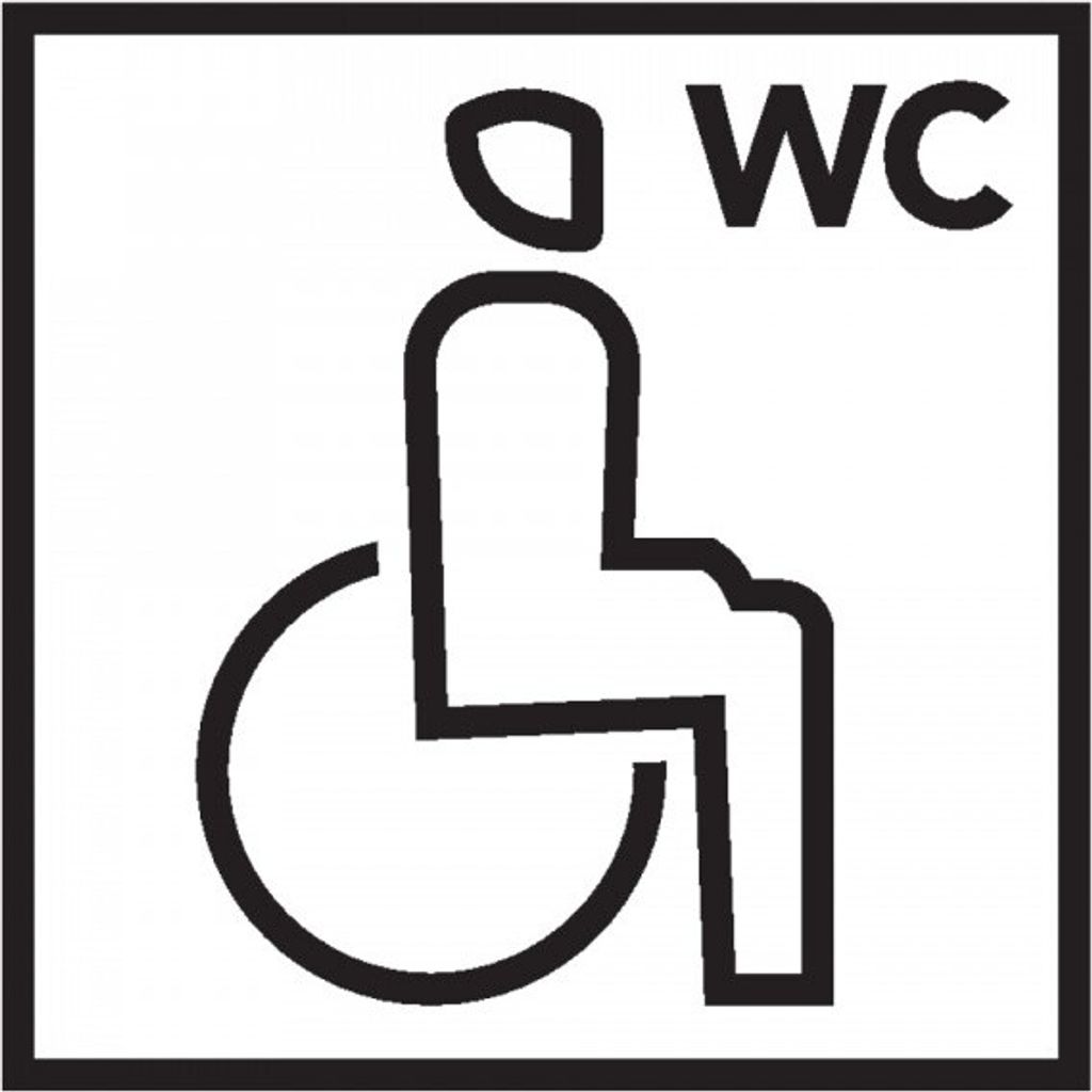 Dreifke Aufkleber I Türschild Piktogramm Behinderten-WC, Folie, selbstkleben...
