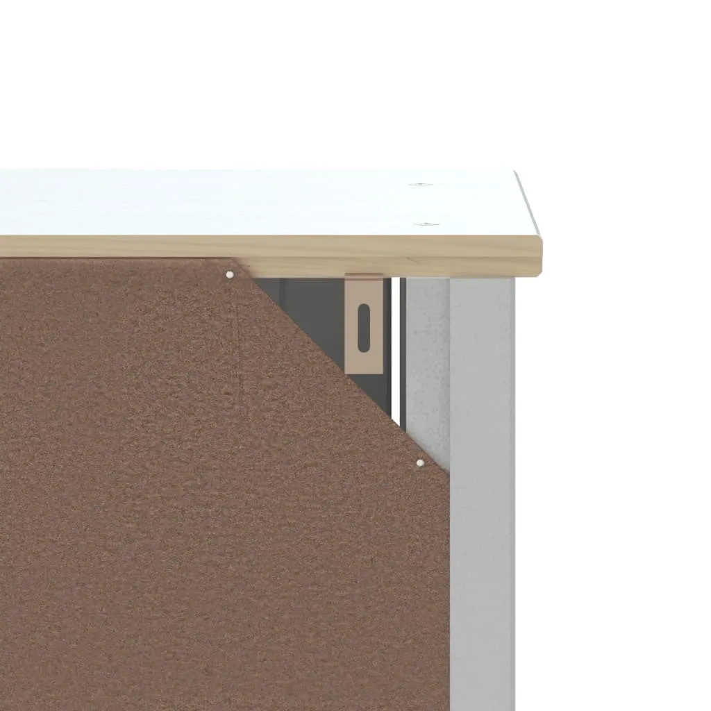Pensile Bagno Bianco BERG in Legno Pino Massello 40cm | Stile e Relax - 8