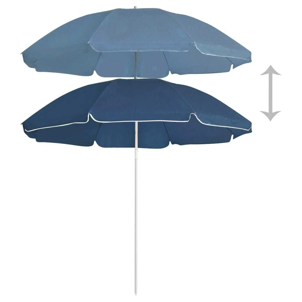 Ombrellone vidaXL Blu 180 cm - Palo in Acciaio Inclinabile Design