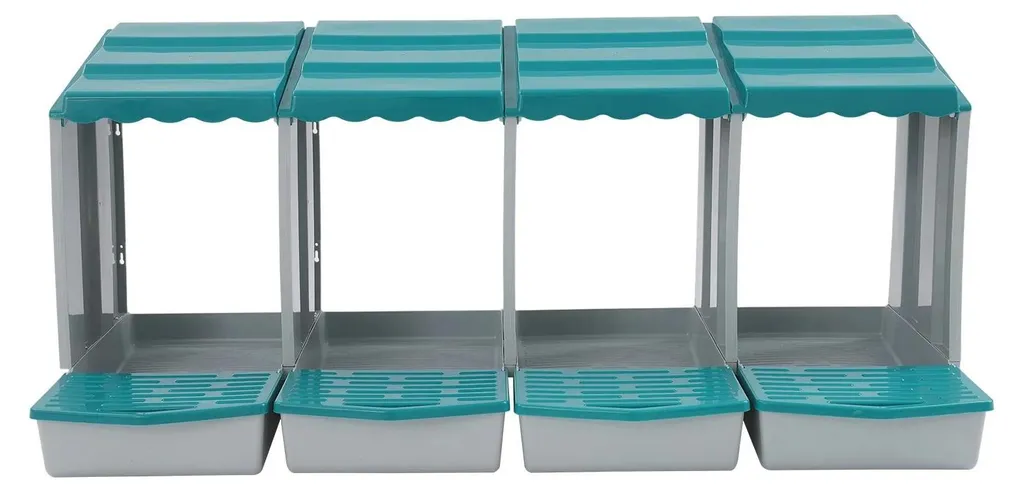 Pondoir 4 trous en polypropylène avec bac collecteur d'œufs - Durable