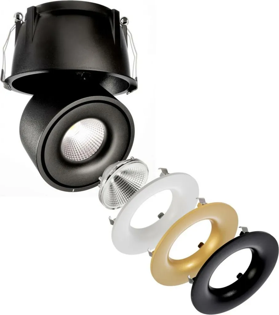 Luminaire encastré LED 24W 2150 lumens 3000K Noir Uni II 565351