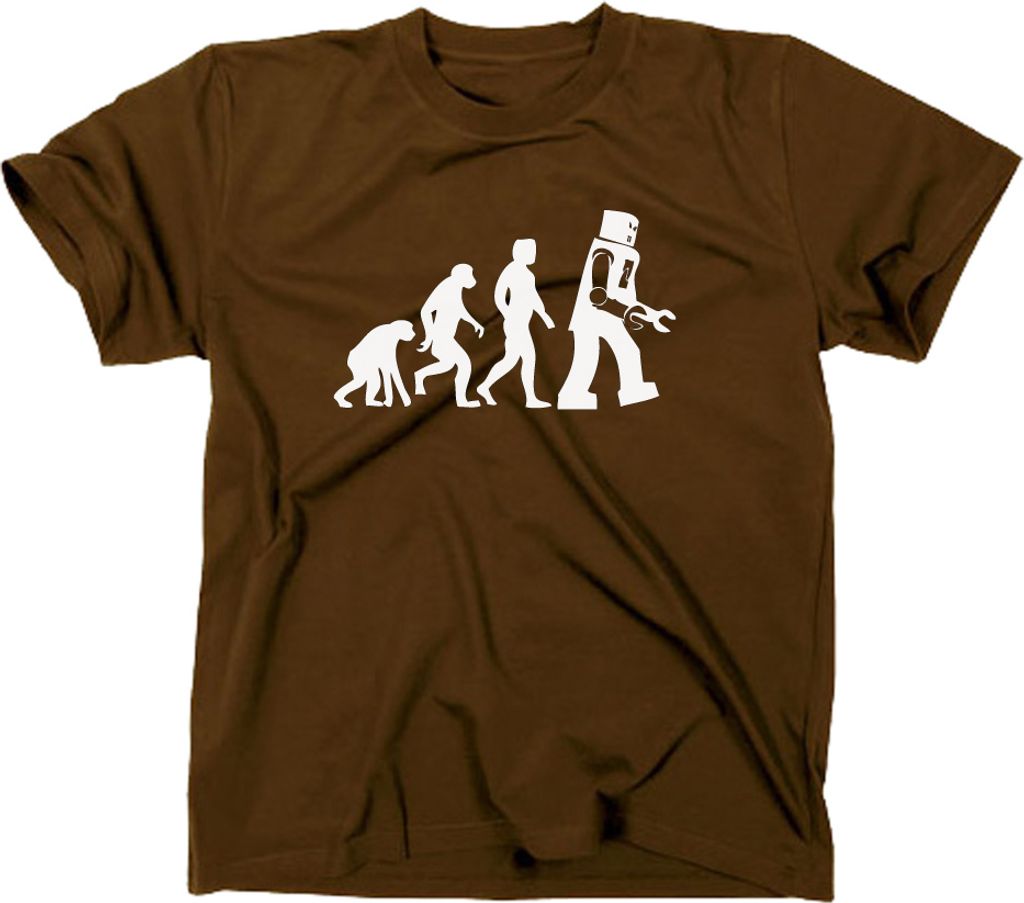 Styletex23 T-Shirt Something Somewhere Robot Evolution, Braun, L