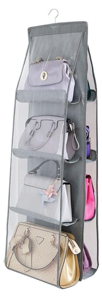 Damen-Handtaschen-Organizer – Hängender Kleiderschrank-Organizer zur Aufbewahrung von Kleidung, Bettwäsche, Handtüchern und Schuhen.