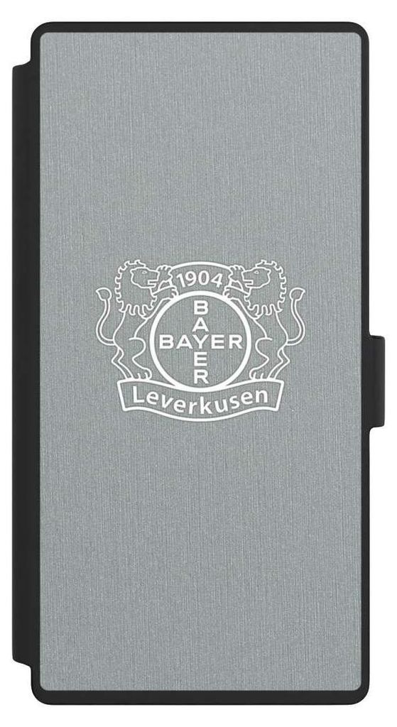 NIVOCASE Klapphülle für Samsung Galaxy S23 Ultra Handyhülle aus Kunst Leder NIVOflip schwarz Bayer 04 Leverkusen Offizielles Lizenzprodukt Wappen