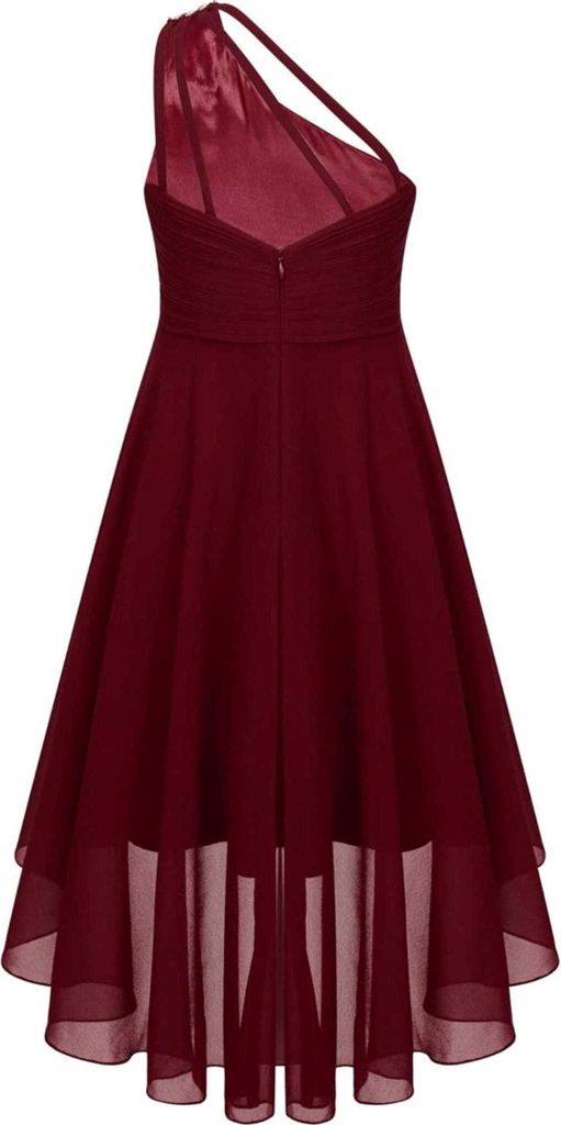 Elegantes Ein-Schulter Hochzeitskleid für Mädchen | Produktbild 4