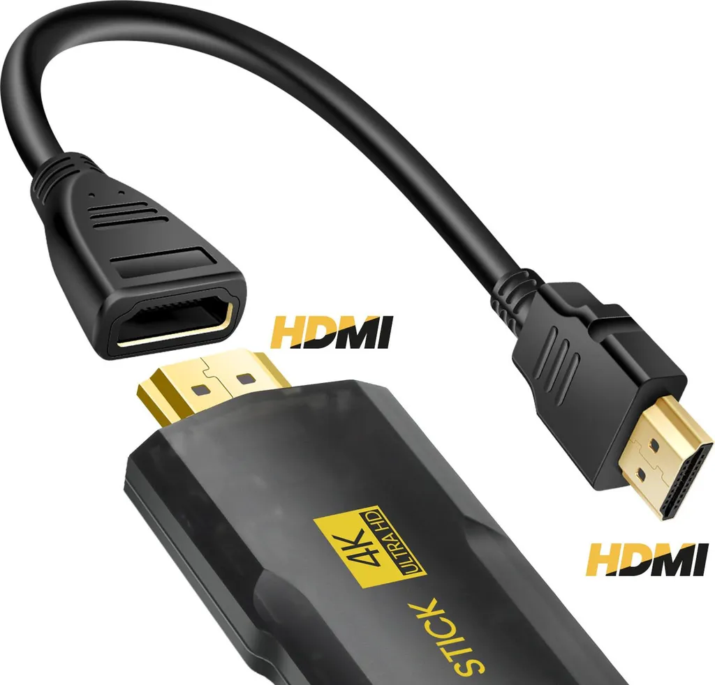 Passerelle Multimédia Android TV Stick 4K HDMI avec WiFi Intégré Noir