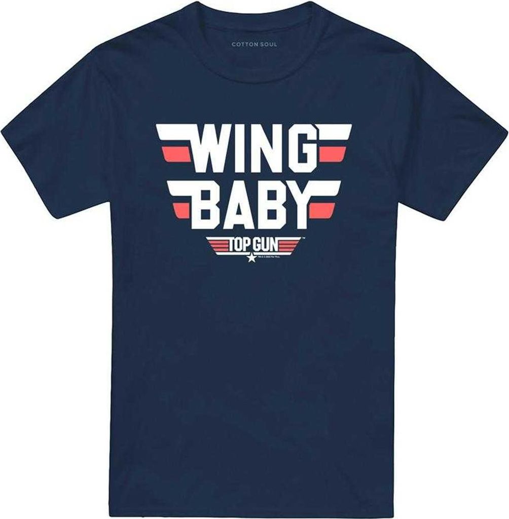 Top Gun - "Wing Baby" T-Shirt für Herren/Damen Uni TV28385 (M) (Marine)