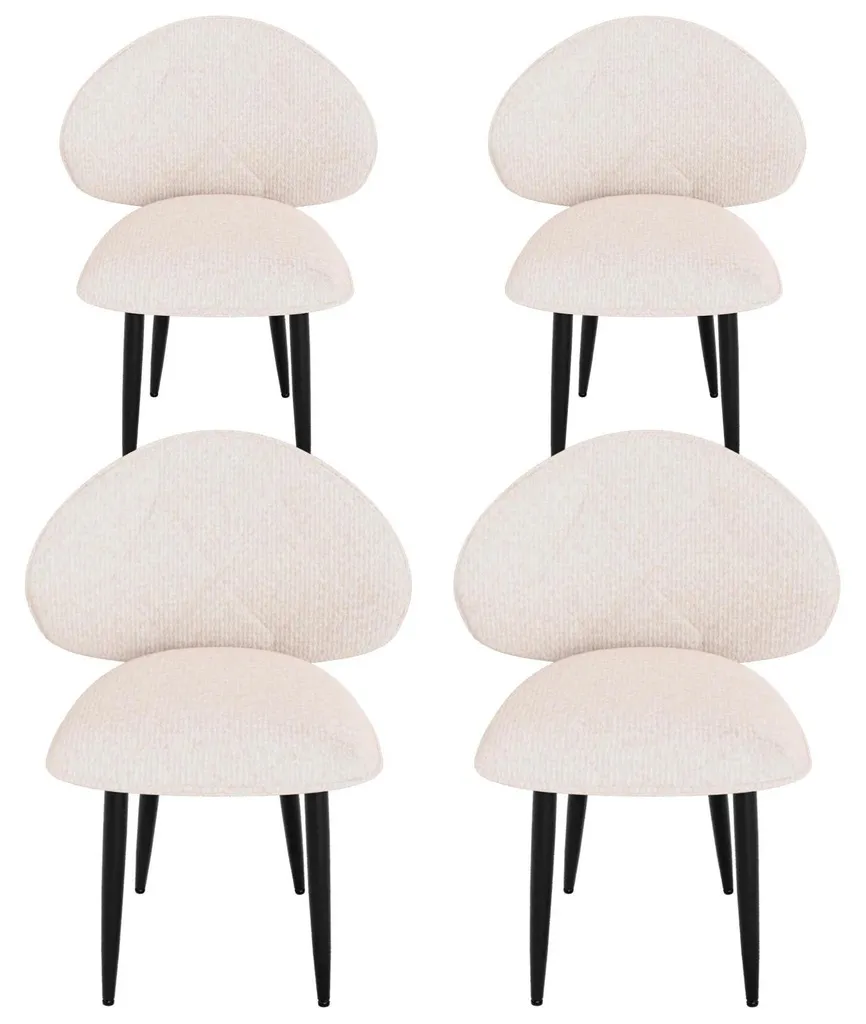 Chaises de salle à manger design moderne rembourrées rose cerise - Lot de 2