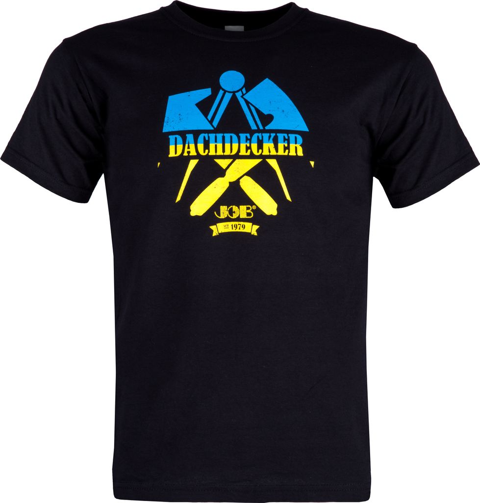 T-Shirt für Dachdecker mit Logo schwarz