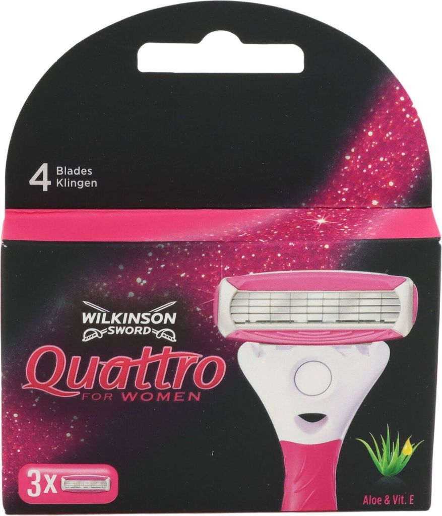 Wilkinson, Quattro pre ženy - Náhradné vložky, 3 kusy na Obrázok produktu 