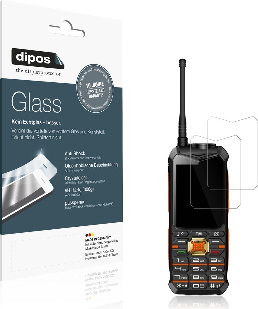 2x Schutzfolie für I Kall K777 New - Anti-Shock 9H Folie dipos Glass Kunststoffglas