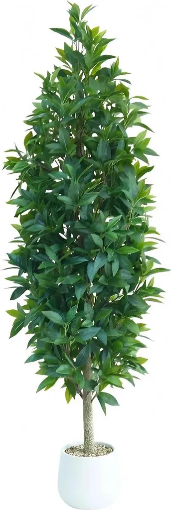 Arbre Artificiel sans Entretien 150 cm Topiaire Jaune Fluorescent et Pot
