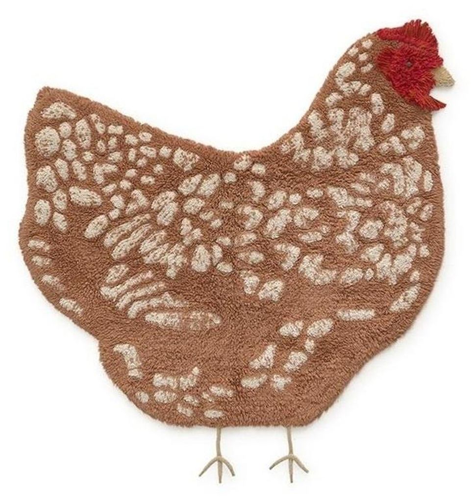 Lorena Canals Tapis lavable - Chicken - 110 x 100 cm | Image du produit 