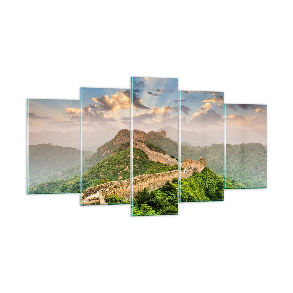 Bilder auf glas - Wand Berg asiatisch china - 160x85cm - Glasbilder - Wandbilder - Kunstdruck - zum Aufhängen bereit - Wanddekoration aus Glas - G...