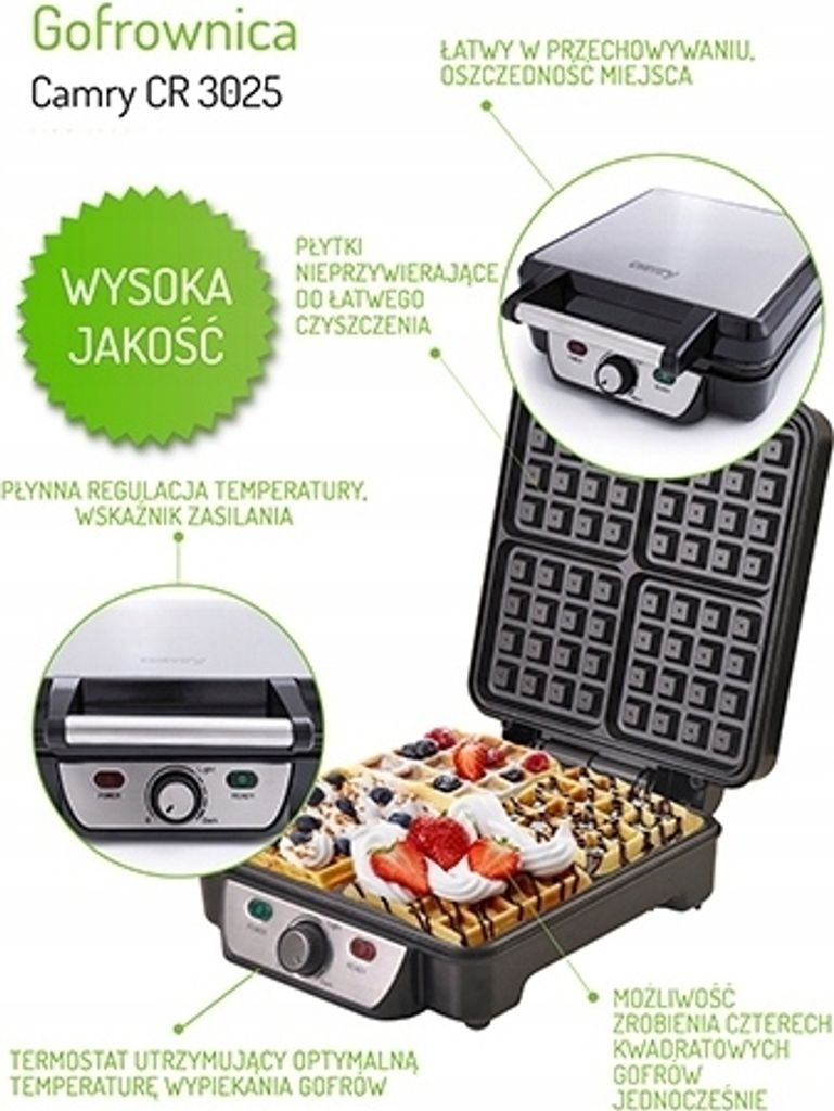 Camry Cr 3025 Waffeleisen Silber  Silber One Size Produktbild 19
