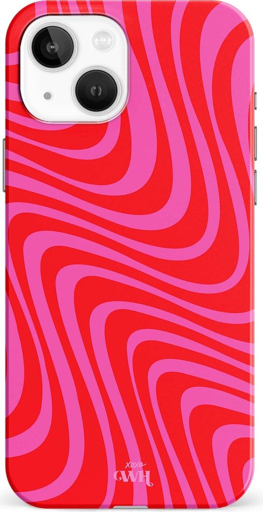 xoxo WH Berry Much - Double Layer - Hülle passend für iPhone 13 - Rot - Rosa