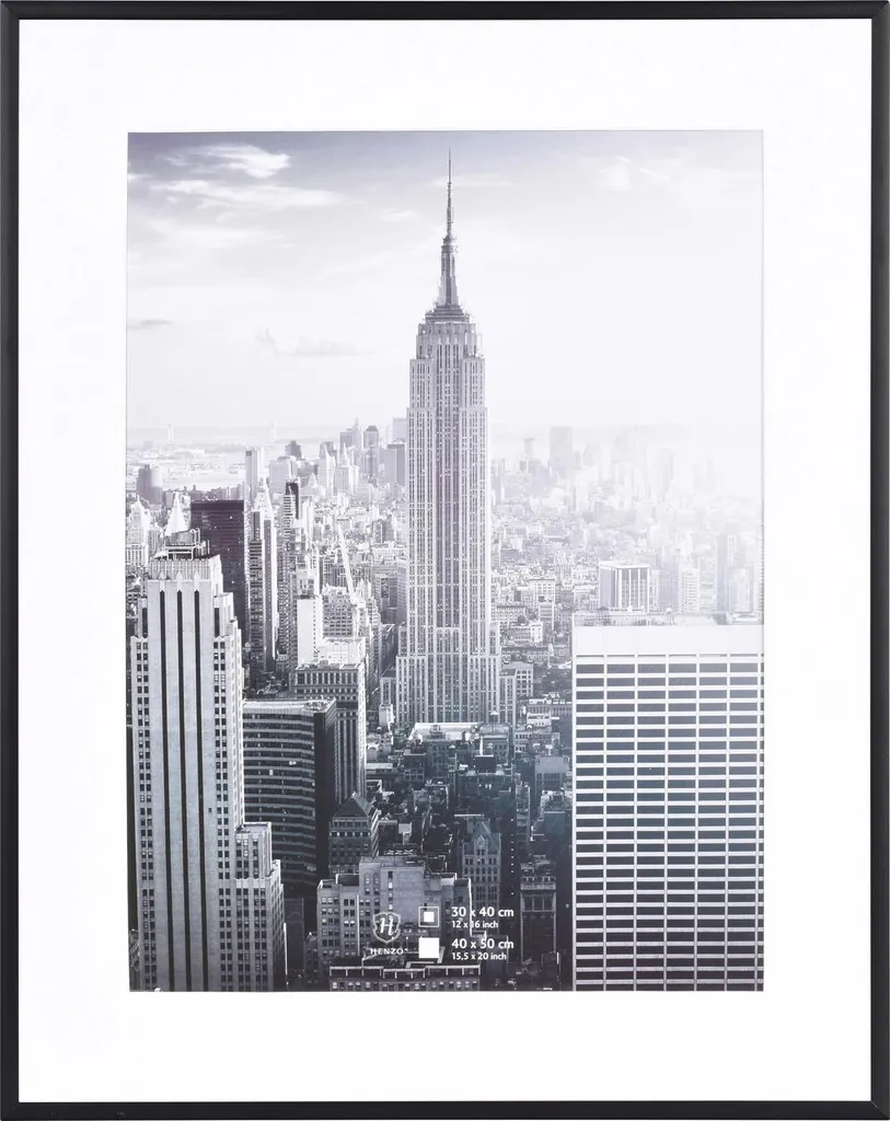 Cornice 40x50 Nera Henzo Manhattan in Alluminio - Prezzo Migliore