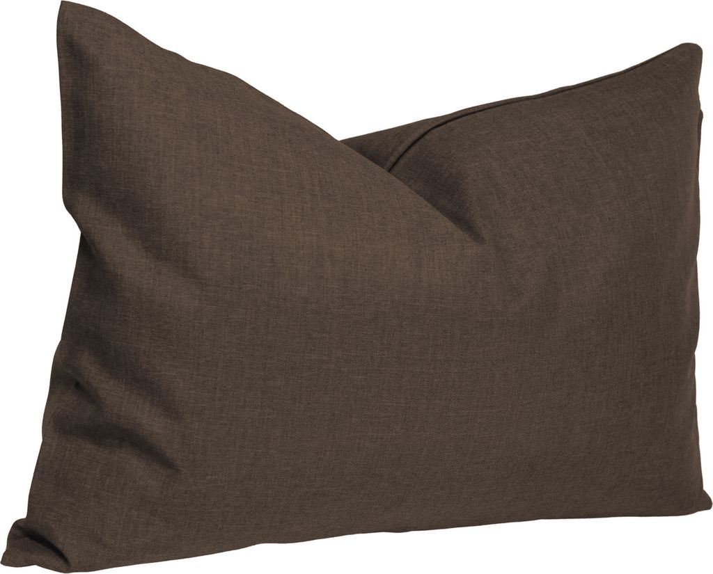 Kissenbezug 40x60 cm braun Struktur Leinenoptik Kissenhülle für Dekokissen