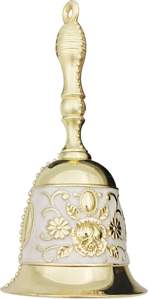 Handglocke aus Kupferlegierung, Retro-Schnitz-Handglocke mit rutschfestem Griff, multifunktionale Handglocke für Klassenzimmer, Hochzeiten, Senior...