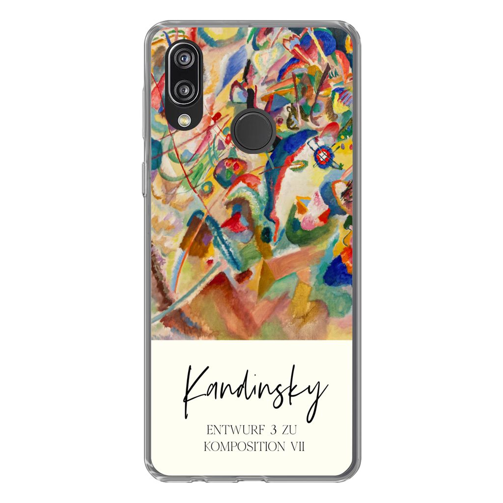 MuchoWow Handyhülle Schutzhülle Hülle für Huawei P20 Lite (2020) Entwurf 3 zu komposition VII - Kandinsky - Alte Meister Silikon Softcase Han...