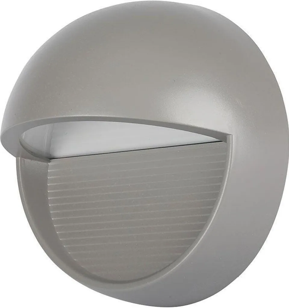 Applique Murale Étanche IP65 LED 3W Ronde Grise V-TAC 210lm Blanc Chaud