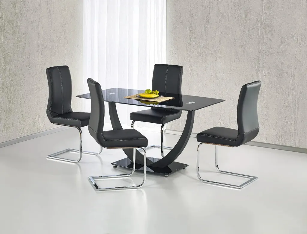 Table Anton plateau bois chêne 180 cm - Structure Métal Noir Design - 7