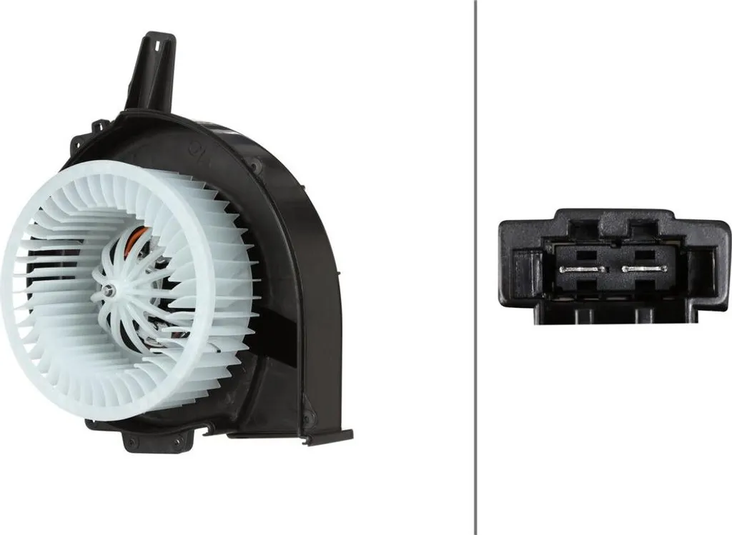 Pulseur d'air 12V pour climatisation Skoda Fabia - Ventilateur HELLA 2 pôles