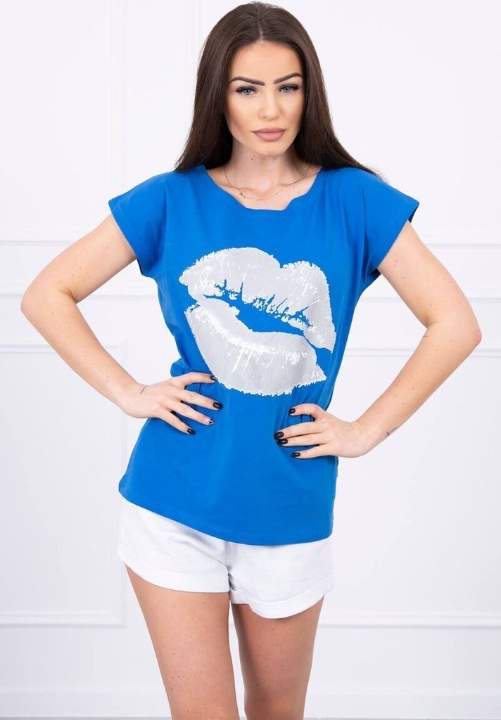 Kesi Damen-T-Shirt mit Aufdruck Into kornblumenblau Universal