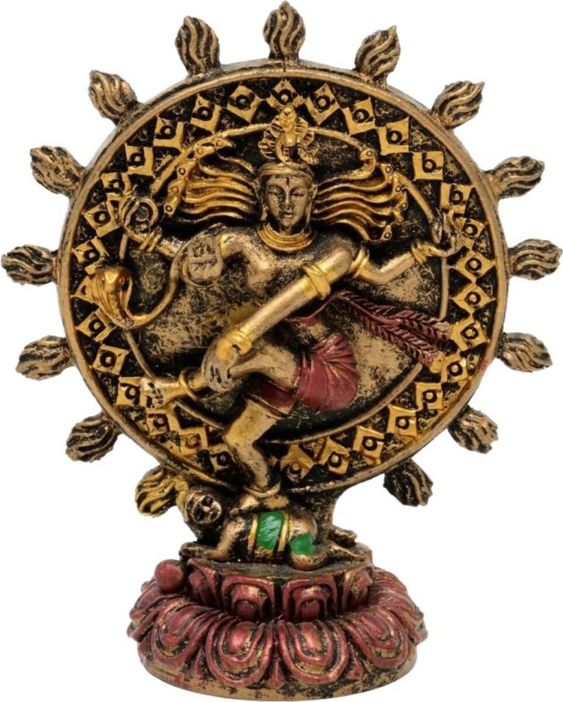 Kleine Dekofigur hinduistischer Gott Shiva bronzefarben