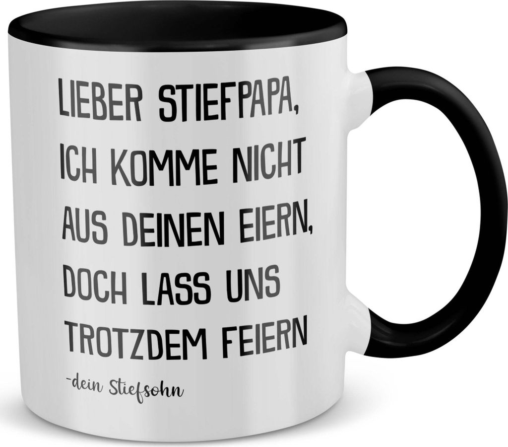 22Feels Stiefpapa Geschenk von Stiefsohn Vatertag Bonuspapa Stiefvater Tasse Geburtstag Herrentag Weihnachten Patchwork Stiefeltern Kaffeetasse Mä...