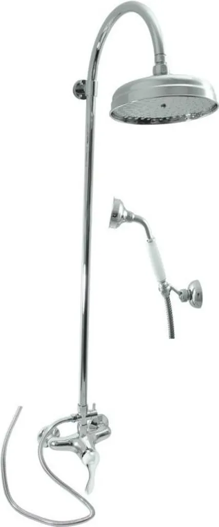 Combiné de douche rétro LABE en laiton brillant pour salle de bain