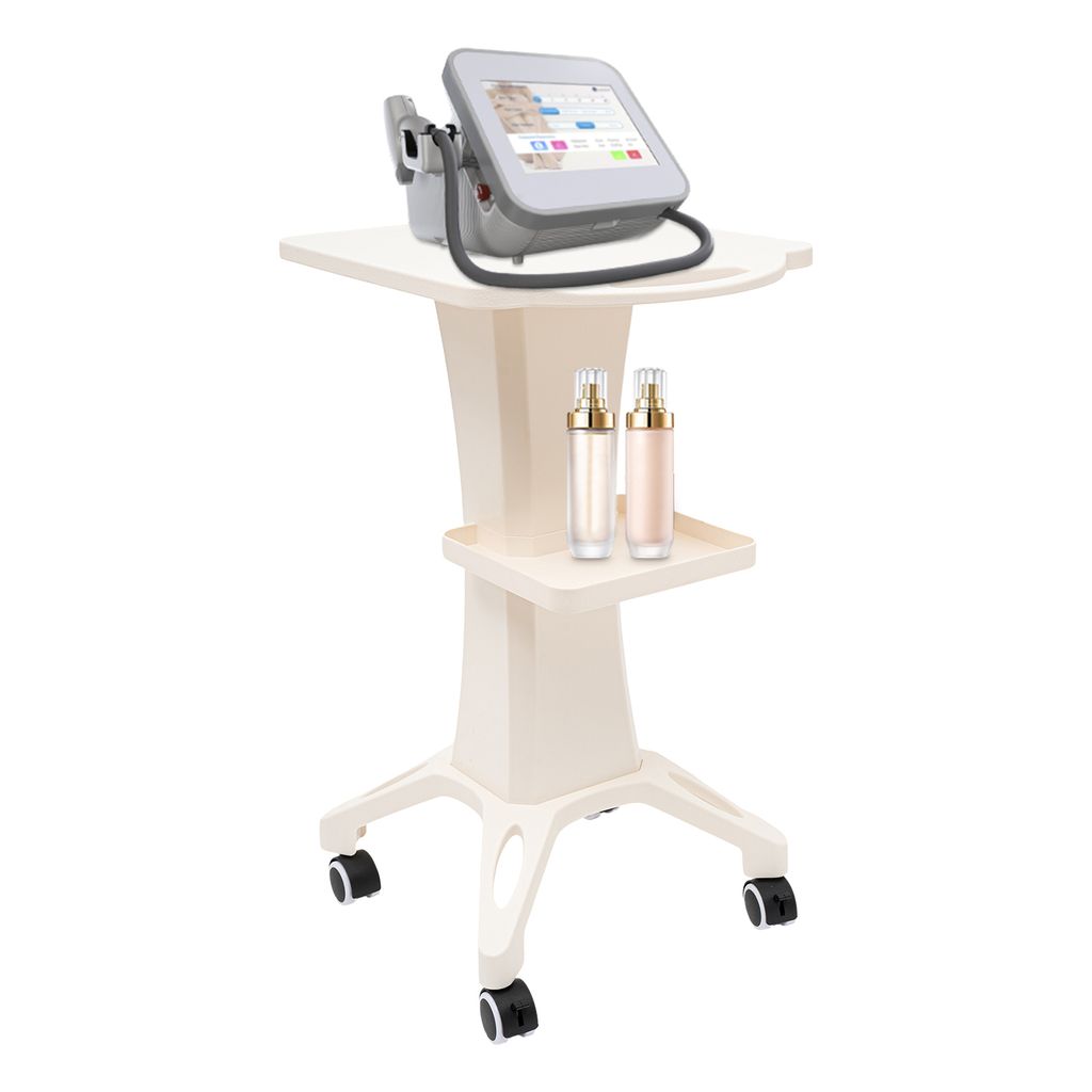 Friseurwagen 2 Lagiges Arbeitswagen Rollwagen 45x37cm Beige Kosmetikwagen Beauty Salon Trolley Maximale Belastung 50Kg
