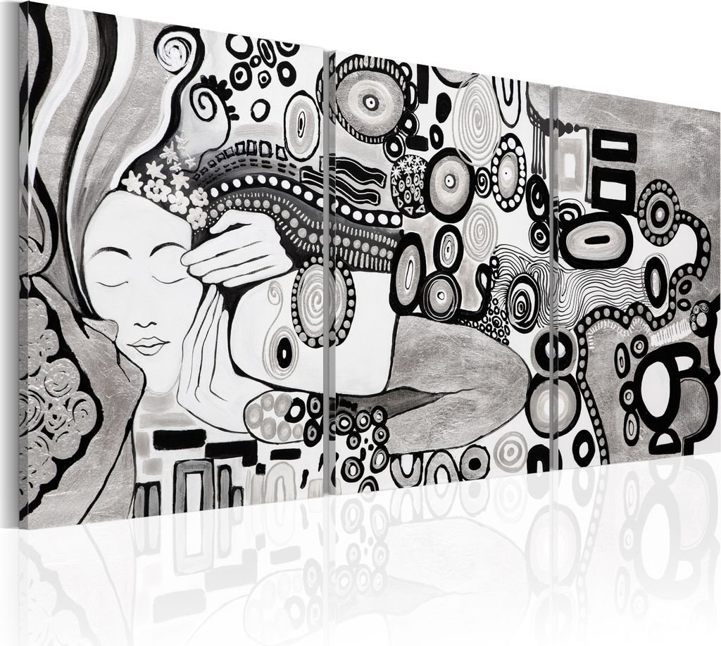 Vlies Leinwandbild - Silver Kiss 60x30 cm Menschen a-A-0272-b-e