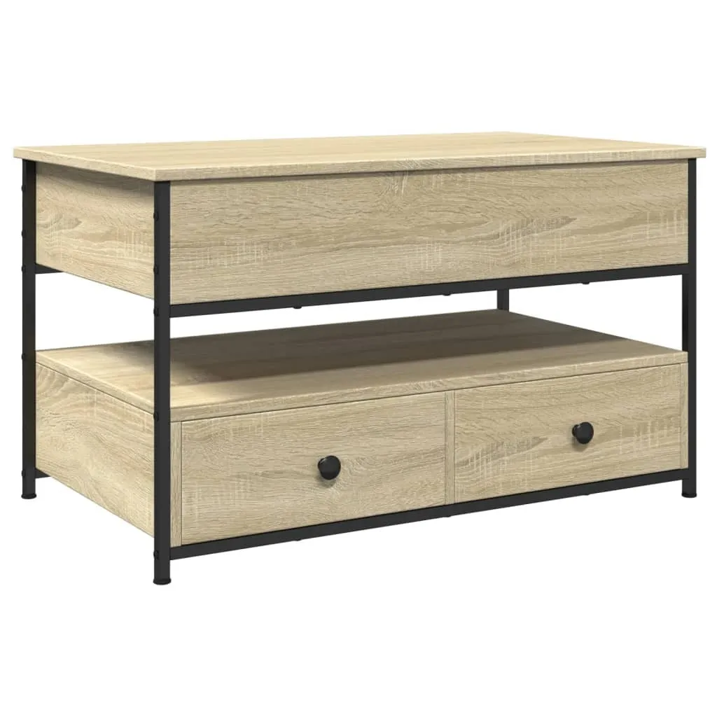 Tavolino Basso Sonoma Oak e Metallo 85x50x50 cm | vidaXL Italia