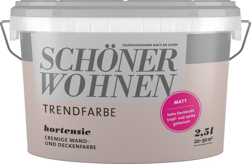 Schöner Wohnen Trendfarbe Wandfarbe Deckenfarbe Hortensie Produktbild 
